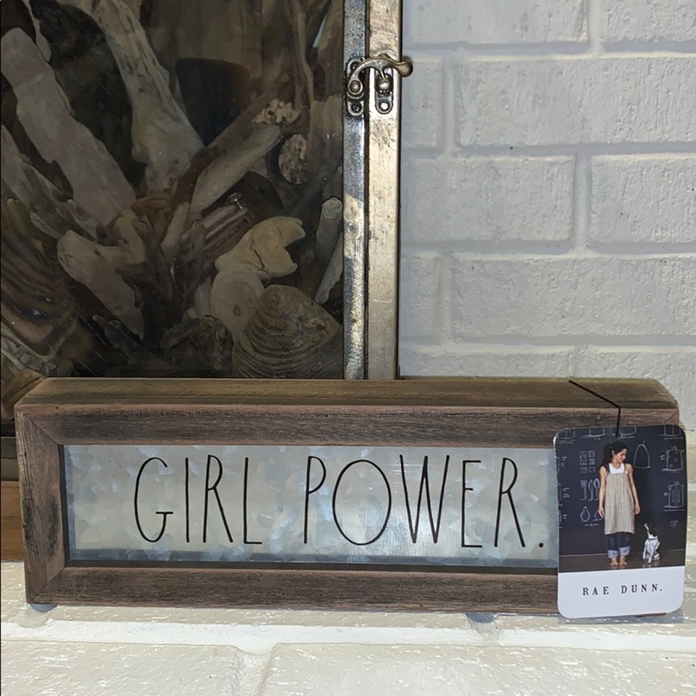 Rae Dunn GIRL POWER Metal and Wood Sign